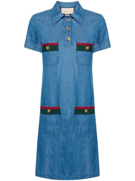 gucci denim mini dress|gucci chiffon dress.